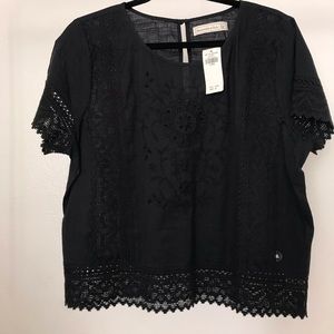 Linen Embroidered Top